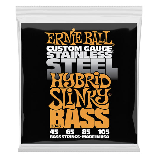 Ernie Ball 2843 Hybrid Slinky Stainless Steel Electric Bass Strings (45-105)