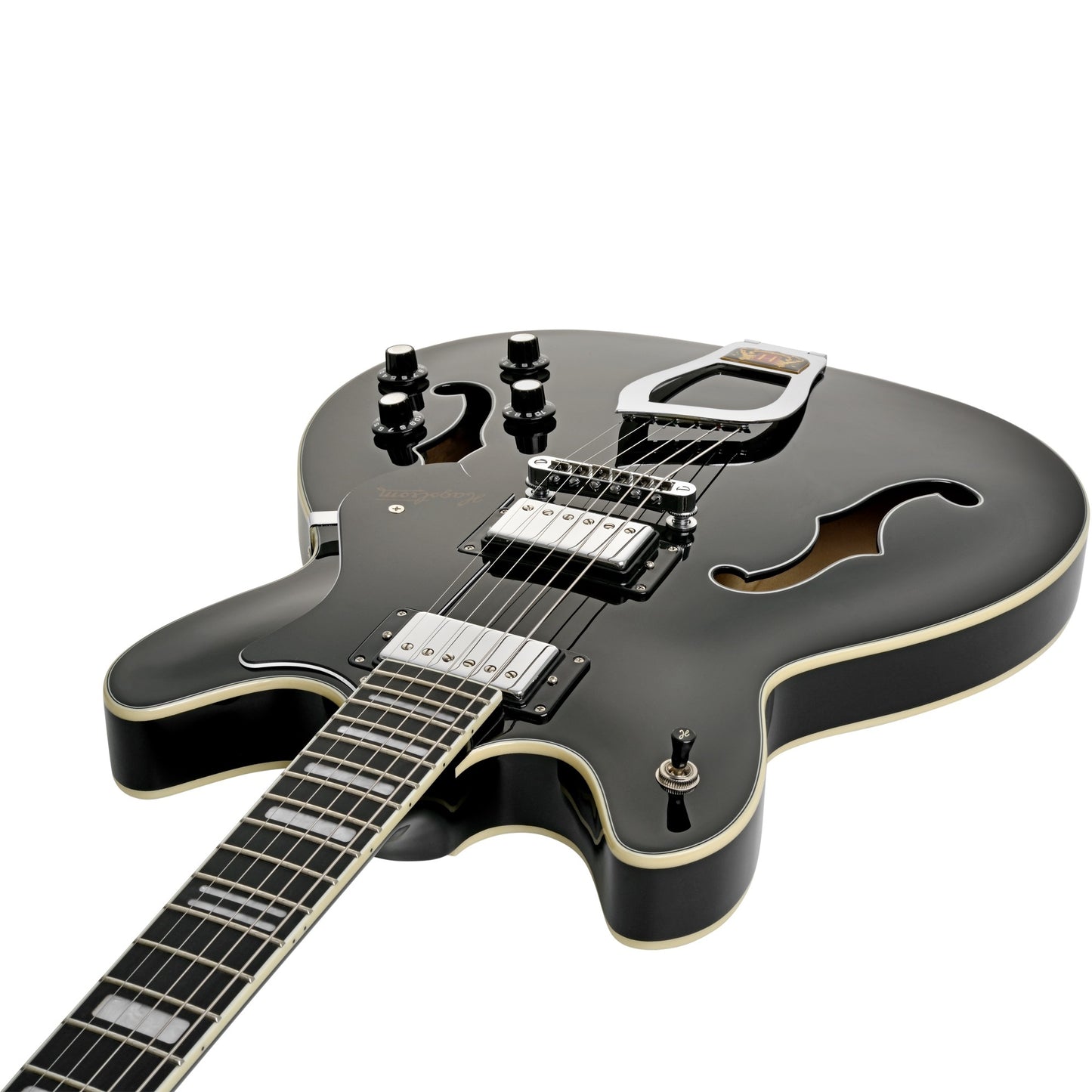 Hagstrom Viking, Black Gloss - Classic Semi-Hollow for Everything