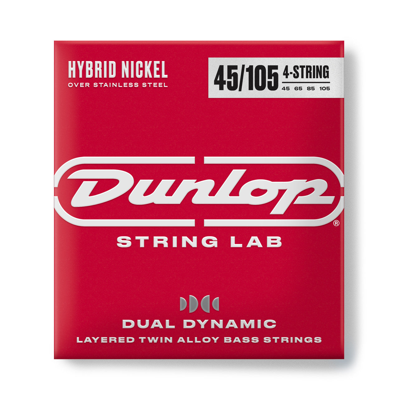 Dunlop Dual Dynamic Hybrid Nickel Bass Strings, 45/105, 4-String Set