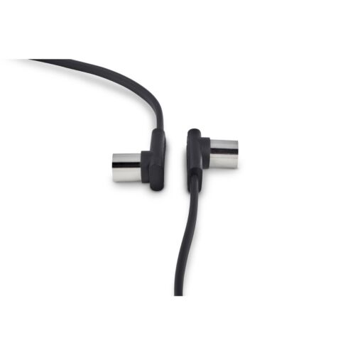 Rockboard Flat MIDI Cable - 60 cm (23 5/8"), Black , Angled Plugs