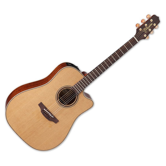 Takamine P3DC Acoustic/Electric Guitar, Cutaway Dreadnought, Pro Series Made in Japan, with Semi-Hard Case