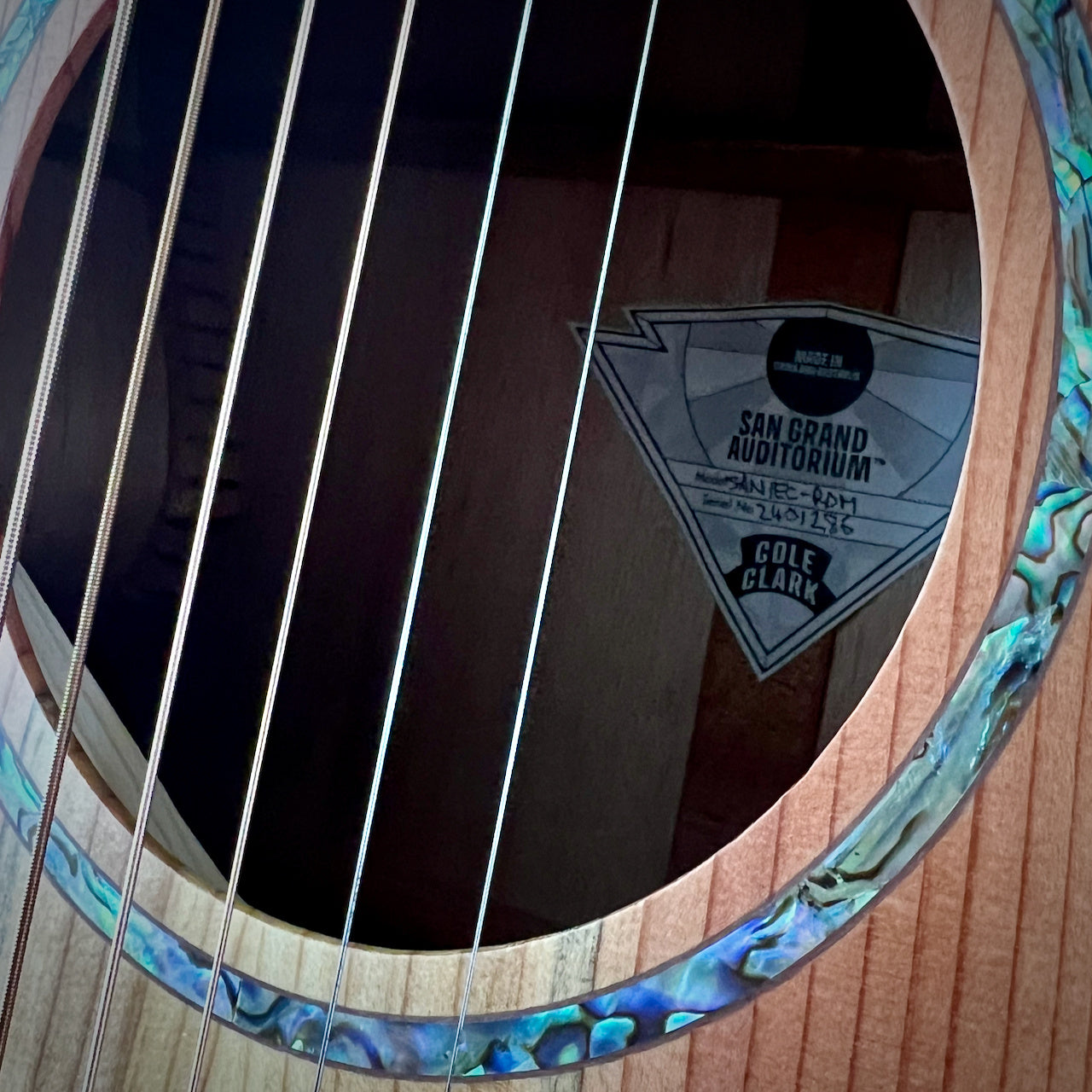 Cole Clark Studio Grand Auditorium Acoustic Guitar - All Australian Redwood Top with Queensland Maple Body (SAN1EC-RDM)