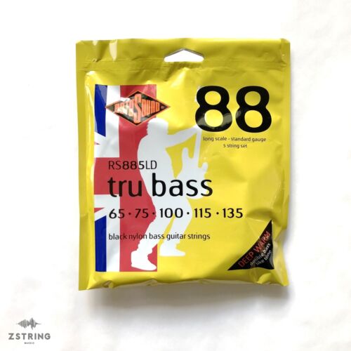 Rotosound RS885LD (5-String Set) tru bass Black Nylon Bass Strings, Long Scale, Standard Gauge