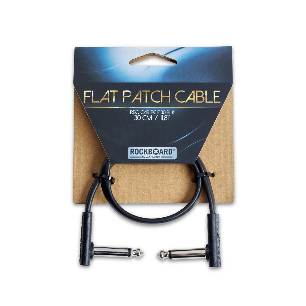 RockBoard Black Flat Patch Cable 11.81 in / 30 cm (RBO CAB PC F 30 BLK)